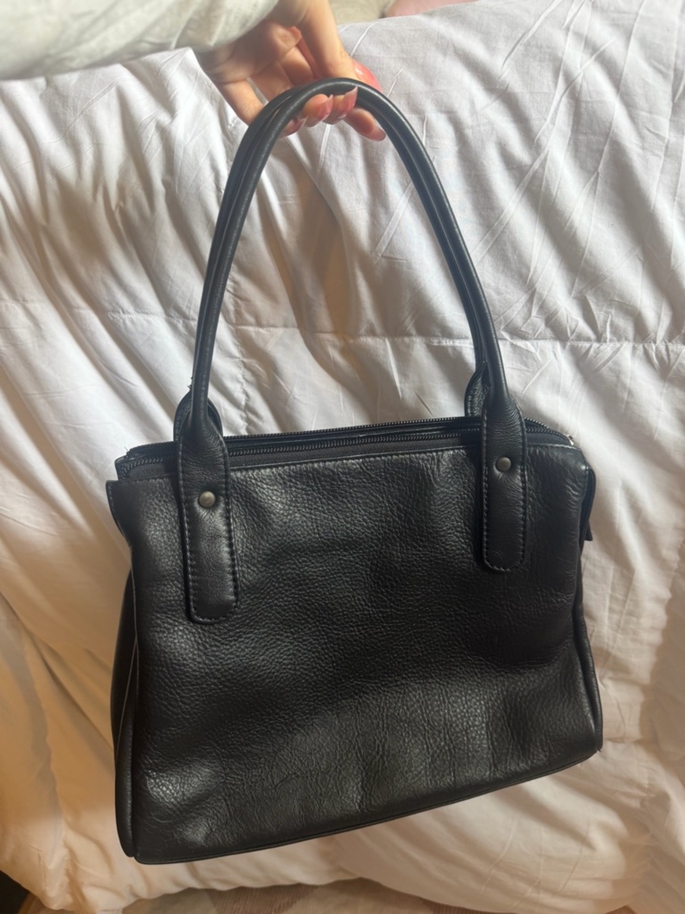 Black Leather Purse by Derek Alexander